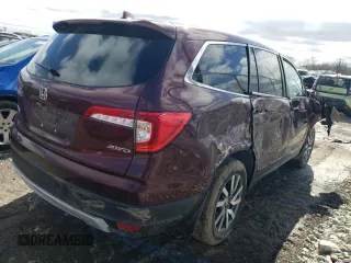 2021 Honda Pilot EX-L with VIN 5FNYF6H5XMB083268, listed as a Copart auction lot 46654345 with 43,273 mi miles and Salvage title. Bid and sale history available at DreamBid. Image 3.