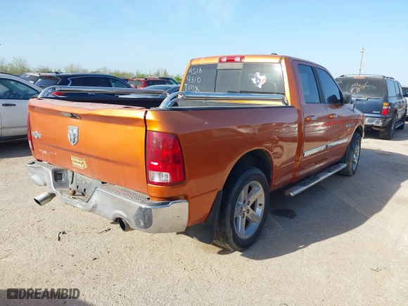 2010 Dodge Ram 1500 SLT with VIN 1D7RB1GT9AS169310, listed as a IAAI auction lot 41726449 with 244,405 mi miles. Bid and sale history available at carsss.com. Image 4.
