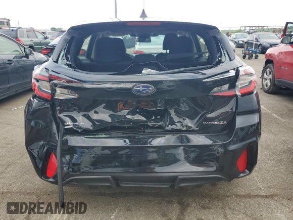 2024 Subaru Impreza with VIN JF1GUABC8R8348021, listed as a Copart auction lot 53813574 with 864 mi miles and Salvage Title. Bid and sale history available at carsss.com. Image 6.