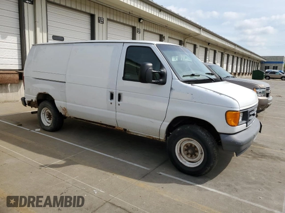 2007 Ford Econoline Cargo Commercial with VIN 1FTNE24W77DA99727, listed as a Copart auction lot 55061535 with 409,900 mi miles and Clean title. Bid and sale history available at DreamBid. Image 4.