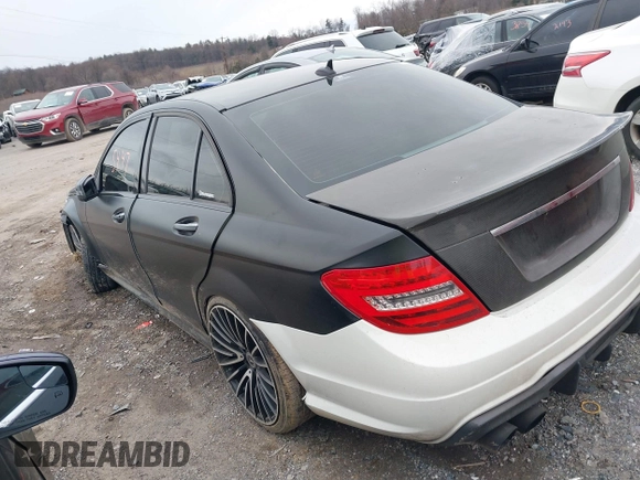 2012 Mercedes-Benz C 63 AMG with VIN WDDGF7HB2CA682282, listed as a IAAI auction lot 41505447 with 109,438 mi miles and . Bid and sale history available at carsss.com. Image 3.