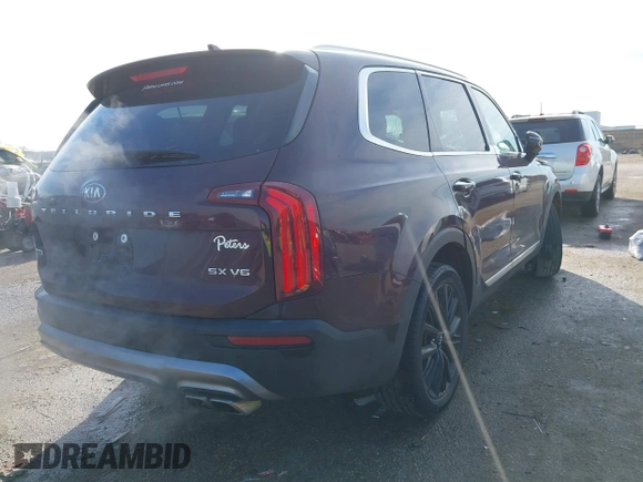 2021 Kia Telluride SX with VIN 5XYP5DHC9MG132230, listed as a IAAI auction lot 41327808 with 60,019 mi miles. Bid and sale history available at carsss.com. Image 4.