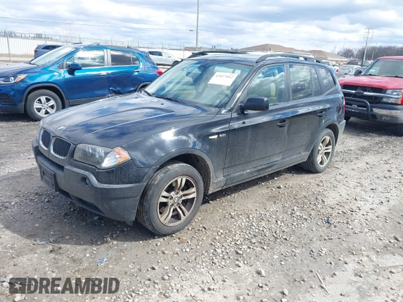 2005 BMW X3 3.0i with VIN WBXPA93425WD18369, listed as a IAAI auction lot 42027042 with 229,224 mi miles. Bid and sale history available at carsss.com. Image 2.