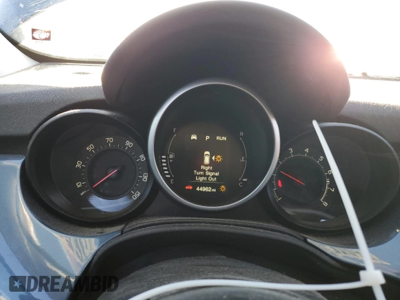 2017 FIAT 500X Lounge with VIN ZFBCFYDB0HP601372, listed as a Copart auction lot 56593345 with 44,962 mi miles and Salvage title. Bid and sale history available at DreamBid. Image 9.