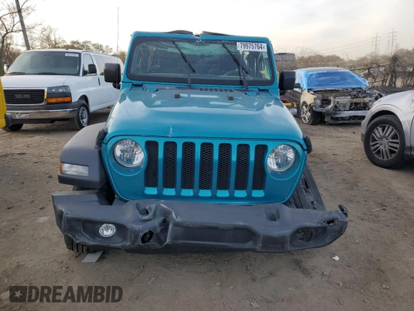 2020 Jeep Wrangler Willys с VIN 1C4GJXAN2LW328634, выставлен на аукционе Copart как лот 79975764 с пробегом 43 186 миль миль и Списание • Salvage title. История ставок и продаж доступна на DreamBid. Изображение 5.