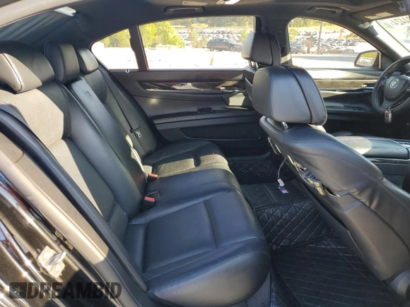 2013 BMW 7 Series 750Li with VIN WBAYE8C53DDE22191, listed as a Copart auction lot 58224424 with 176,297 mi miles and Salvage title. Bid and sale history available at DreamBid. Image 10.