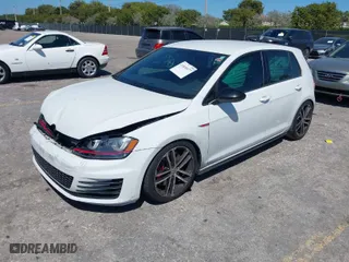 2017 Volkswagen Golf GTI S with VIN 3VW447AU2HM020448, listed as a IAAI auction lot 41830077 with 52,528 mi miles. Bid and sale history available at carsss.com. Image 2.