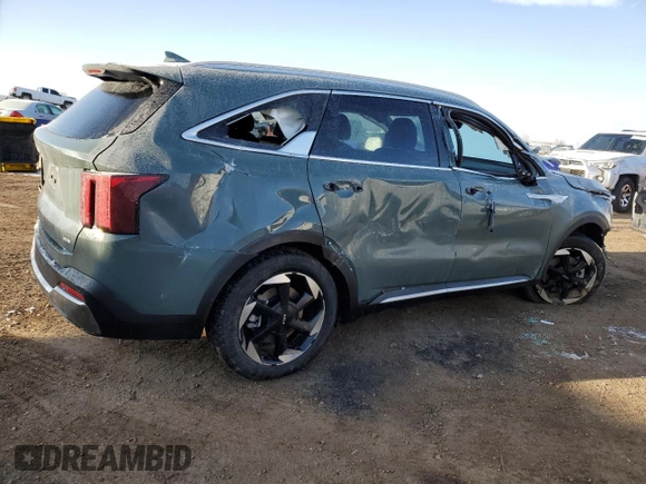 2025 Kia Sorento Hybrid EX with VIN KNDRHDJG4S5317451, listed as a Copart auction lot 45799905 with 4,377 mi miles and Salvage Title. Bid and sale history available at carsss.com. Image 3.
