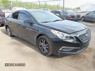 2015 Hyundai Sonata SE z VIN 5NPE24AF6FH219700, wystawiony jako IAAI lot #42099365 z przebiegiem 120 229 mil mil oraz . Historia ofert i sprzedaży dostępna na DreamBid. Obrazek 1.