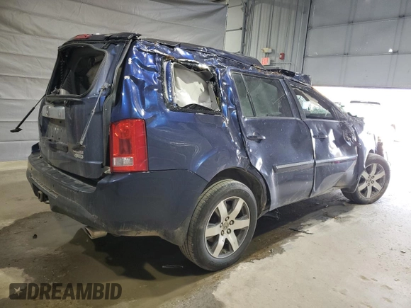 2013 Honda Pilot Touring with VIN 5FNYF4H93DB039720, listed as a Copart auction lot 50798675 with Not Provided miles and Salvage Title. Bid and sale history available at DreamBid. Image 3.