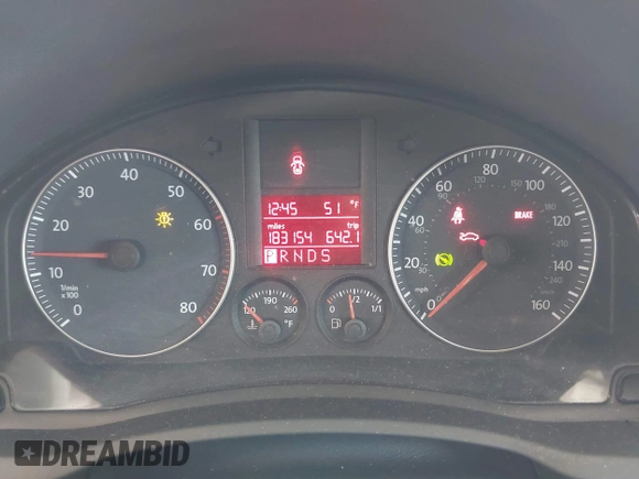 2007 Volkswagen Rabbit z VIN WVWBR71K67W191437, wystawiony jako IAAI lot #42082924 z przebiegiem 183 154 mil mil oraz . Historia ofert i sprzedaży dostępna na DreamBid. Obrazek 7.