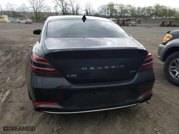 2022 Genesis G70 2.0T with VIN KMTG34TA0NU103227, listed as a Copart auction lot 48777013 with 15,901 mi miles. Bid and sale history available at carsss.com. Image 6.