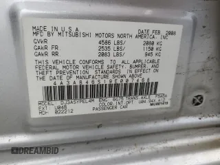 2009 Mitsubishi Galant Sport V6 with VIN 4A3AB46S19E007468, listed as a Copart auction lot 86366704 with 116,901 mi miles and Salvage Title. Bid and sale history available at DreamBid. Image 15.