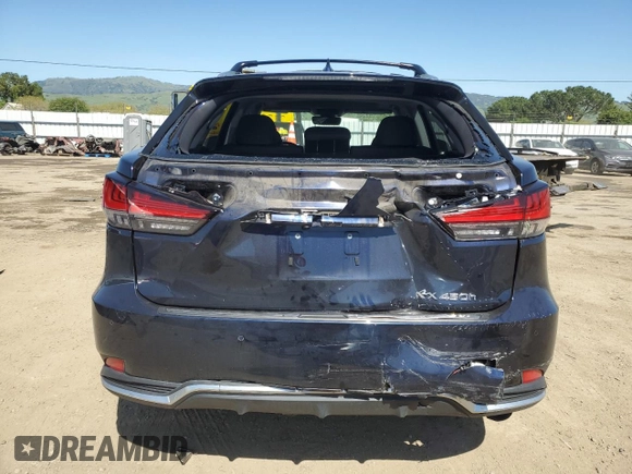 2022 Lexus RX 450h with VIN 2T2JGMDA3NC092983, listed as a Copart auction lot 52555535 with 14,140 mi miles and Salvage title. Bid and sale history available at DreamBid. Image 6.
