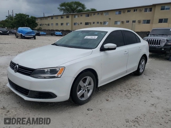 2014 Volkswagen Jetta TDI w/Premium with VIN 3VWLL7AJ2EM266867, listed as a Copart auction lot 52174475 with 73,574 mi miles and Salvage title. Bid and sale history available at DreamBid. Image 1.