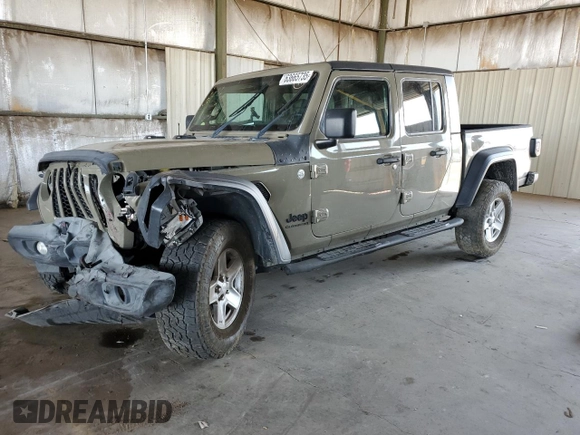 2020 Jeep Gladiator Sport S with VIN 1C6HJTAG6LL170905, listed as a Copart auction lot 63665735 with 88,331 mi miles and Salvage title. Bid and sale history available at DreamBid. Image 1.