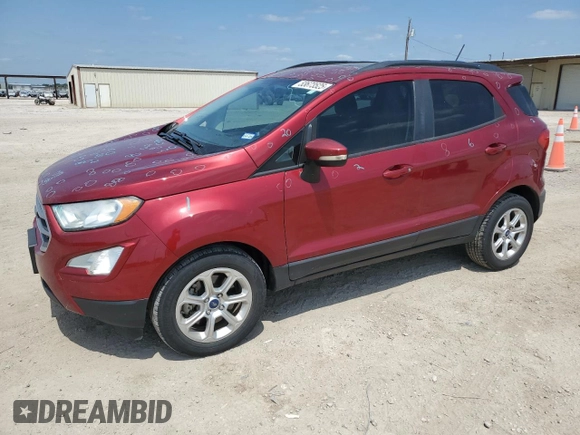 2019 Ford EcoSport SE z VIN MAJ3S2GE4KC302791, wystawiony jako Copart lot #53673525 z przebiegiem 54 600 mil mil oraz Czysty tytuł • Clean title. Historia ofert i sprzedaży dostępna na DreamBid. Obrazek 1.