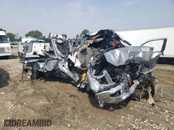 2022 Ram 2500 Lone Star with VIN 3C6UR5JJ9NG305146, listed as a Copart auction lot 58494265 with Not provided miles and Non repairable. Bid and sale history available at DreamBid. Image 4.