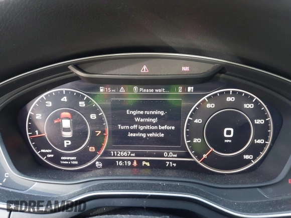 2017 Audi A4 Premium Plus with VIN WAUENAF42HN019863, listed as a IAAI auction lot 42046853 with 112,667 mi miles. Bid and sale history available at carsss.com. Image 7.