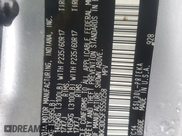 2015 Toyota Sienna LE AAS with VIN 5TDKK3DC5FS550258, listed as a Copart auction lot 58069915 with 138,260 mi miles and Salvage title. Bid and sale history available at DreamBid. Image 13.