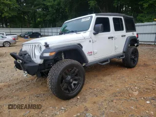 2019 Jeep Wrangler Unlimited Sport z VIN 1C4HJXDG0KW510493, wystawiony jako Copart lot #61256945 z przebiegiem 47 177 mil mil oraz Szkoda całkowita • Salvage title. Historia ofert i sprzedaży dostępna na DreamBid. Obrazek 1.