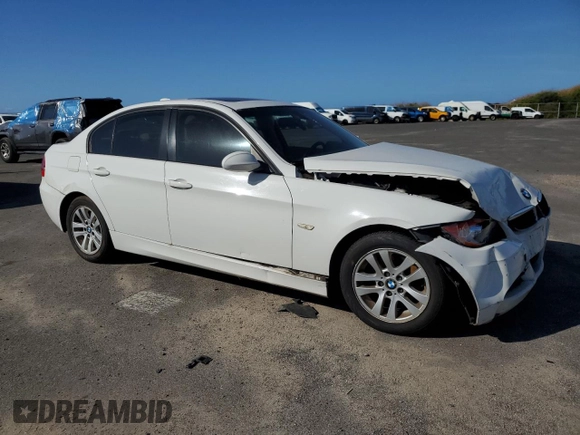 2007 BMW 3 Series 328i with VIN WBAVA33507PG49424, listed as a Copart auction lot 44634465 with 178,634 mi miles and Salvage Title. Bid and sale history available at DreamBid. Image 4.