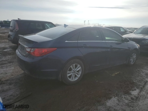 2013 Hyundai Sonata GLS with VIN 5NPEB4AC4DH506083, listed as a Copart auction lot 45553325 with 123,723 mi miles and Salvage Title. Bid and sale history available at carsss.com. Image 3.