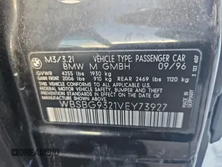 1997 BMW 3 Series M3 with VIN WBSBG9321VEY73927, listed as a Copart auction lot 78737004 with 183,019 mi miles and Salvage Title. Bid and sale history available at carsss.com. Image 10.
