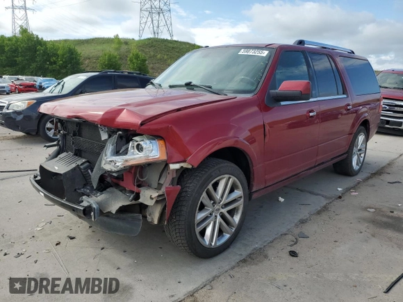 2015 Ford Expedition Max Limited with VIN 1FMJK1KT5FEF01923, listed as a Copart auction lot 59873255 with 242,656 mi miles and Salvage title. Bid and sale history available at DreamBid. Image 1.