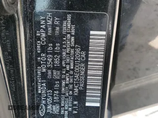 2013 Hyundai Accent GL with VIN KMHCT5AE0DU120967, listed as a Copart auction lot 51715835 with 77,517 mi miles and Salvage Title. Bid and sale history available at carsss.com. Image 12.