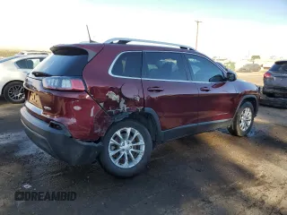 2019 Jeep Cherokee Latitude z VIN 1C4PJMCB0KD140030, wystawiony jako Copart lot #77901084 z przebiegiem 184 787 mil mil oraz Szkoda całkowita • Salvage title. Historia ofert i sprzedaży dostępna na DreamBid. Obrazek 3.