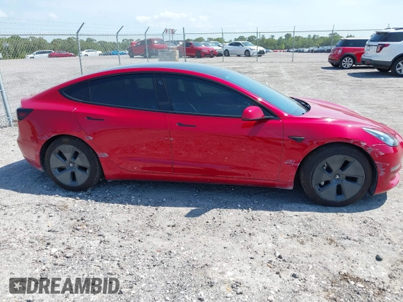 2022 Tesla Model 3 with VIN 5YJ3E1EA7NF152114, listed as a IAAI auction lot 42097399 with 96,726 mi miles. Bid and sale history available at carsss.com. Image 14.