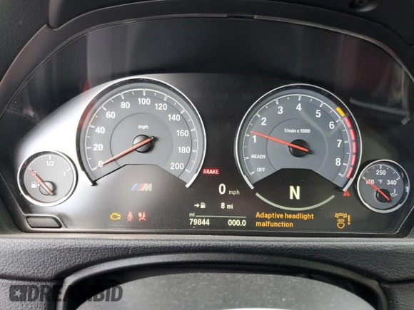 2017 BMW M4 with VIN WBS3R9C58HK708973, listed as a Copart auction lot 74006423 with 79,844 mi miles. Bid and sale history available at carsss.com. Image 9.