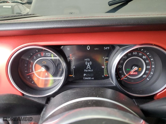 2021 Jeep Gladiator Rubicon with VIN 1C6JJTBG9ML512347, listed as a Copart auction lot 43197415 with 134,608 mi miles and Salvage Title. Bid and sale history available at carsss.com. Image 9.