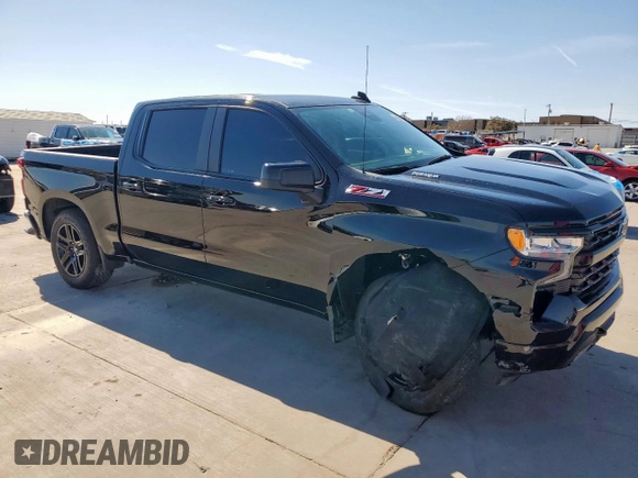 2023 Chevrolet Silverado 1500 RST with VIN 1GCUDEE87PZ309357, listed as a Copart auction lot 44620385 with 27,774 mi miles and Salvage Title. Bid and sale history available at DreamBid. Image 4.