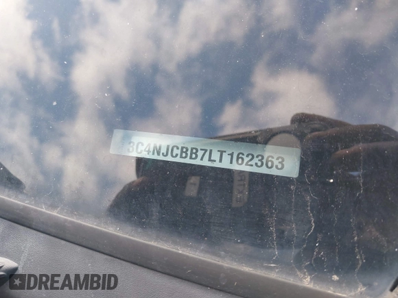 2020 Jeep Compass Latitude with VIN 3C4NJCBB7LT162363, listed as a IAAI auction lot 41253878 with 68,313 mi miles and . Bid and sale history available at DreamBid. Image 9.
