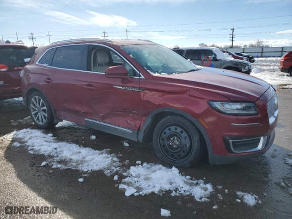 2019 Lincoln Nautilus Select with VIN 2LMPJ8K9XKBL53790, listed as a Copart auction lot 43559275 with NaN miles and Salvage Title. Bid and sale history available at carsss.com. Image 4.