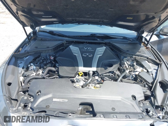 2018 Infiniti Q50 Luxe with VIN JN1EV7AP4JM590048, listed as a IAAI auction lot 41863410 with 55,727 mi miles and . Bid and sale history available at carsss.com. Image 10.