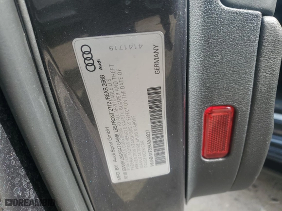 2019 Audi RS 5 Sportback with VIN WUABWCF55KA900937, listed as a Copart auction lot 49071864 with 37,319 mi miles. Bid and sale history available at carsss.com. Image 12.