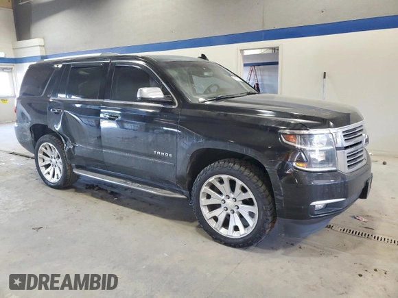 2015 Chevrolet Tahoe LTZ z VIN 1GNSKCKC9FR729198, wystawiony jako Copart lot #46727925 z przebiegiem 113 819 mil mil oraz Szkoda całkowita • Salvage title. Historia ofert i sprzedaży dostępna na DreamBid. Obrazek 4.