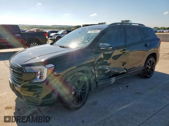 2022 GMC Terrain SLT with VIN 3GKALPEV8NL292374, listed as a Copart auction lot 56430655 with 38,233 mi miles and Salvage title. Bid and sale history available at DreamBid. Image 1.