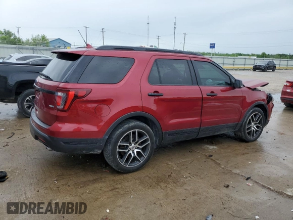2019 Ford Explorer Sport z VIN 1FM5K8GT7KGA99646, wystawiony jako Copart lot #56158565 z przebiegiem 79 777 mil mil oraz Szkoda całkowita • Salvage title. Historia ofert i sprzedaży dostępna na DreamBid. Obrazek 3.