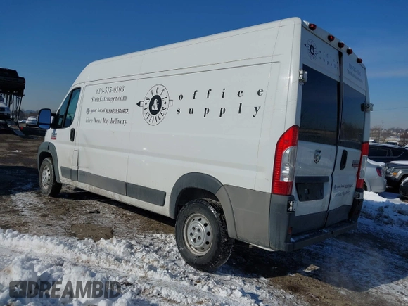 2017 Ram ProMaster Cargo with VIN 3C6TRVDG5HE532880, listed as a IAAI auction lot 41386942 with 129,348 mi miles and . Bid and sale history available at carsss.com. Image 3.