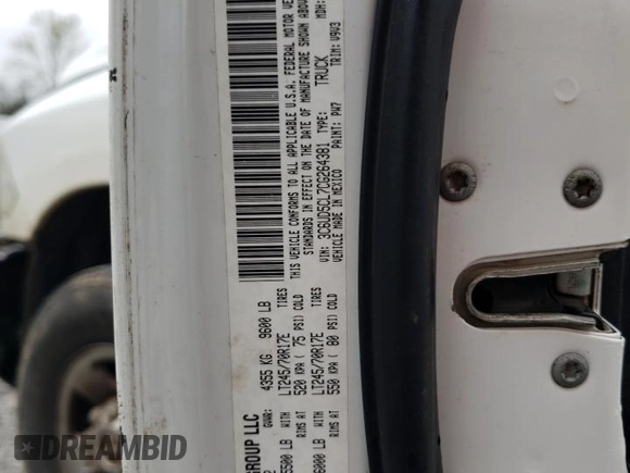 2012 Ram 2500 ST with VIN 3C6UD5CL7CG264381, listed as a Copart auction lot 51233705 with 190,870 mi miles and Salvage Title. Bid and sale history available at carsss.com. Image 14.