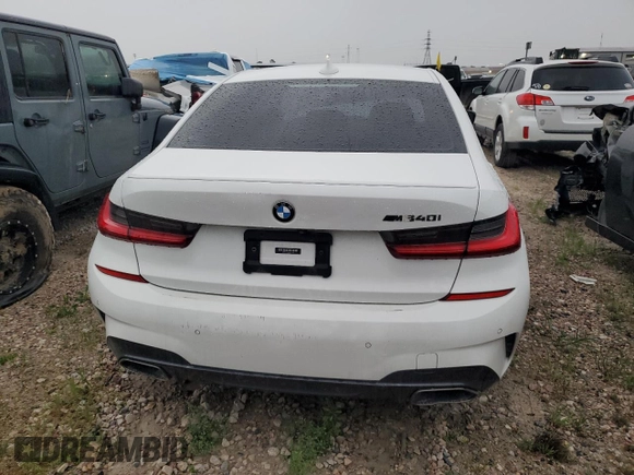 2021 BMW 3 Series M340i with VIN 3MW5U7J03M8C12479, listed as a Copart auction lot 49799845 with 39,303 mi miles and Salvage Title. Bid and sale history available at carsss.com. Image 6.