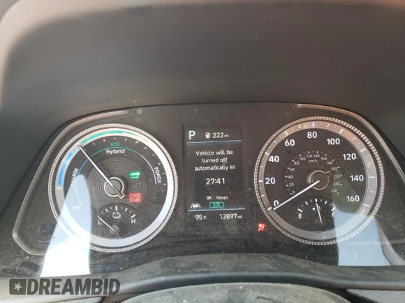 2023 Hyundai Sonata Hybrid Blue with VIN KMHL24JJ3PA063700, listed as a Copart auction lot 67768363 with 13,897 mi miles. Bid and sale history available at carsss.com. Image 9.