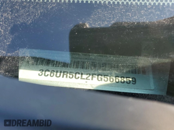 2015 Ram 2500 Tradesman с VIN 3C6UR5CL2FG566859, выставлен на аукционе Copart как лот 53813795 с пробегом 173 980 миль миль и Списание • Salvage title. История ставок и продаж доступна на DreamBid. Изображение 12.