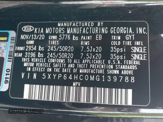 2021 Kia Telluride S with VIN 5XYP64HC0MG139788, listed as a IAAI auction lot 40784872 with 103,934 mi miles and . Bid and sale history available at DreamBid. Image 9.