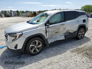 2020 GMC Terrain SLT with VIN 3GKALPEV9LL101347, listed as a Copart auction lot 52211035 with 53,675 mi miles and Salvage Title. Bid and sale history available at carsss.com. Image 1.