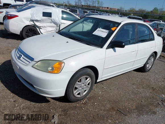 2003 Honda Civic LX with VIN 1HGES16583L004312, listed as a IAAI auction lot 41996828 with 222,270 mi miles. Bid and sale history available at carsss.com. Image 2.